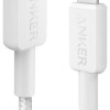 Cablu alimentare si date Anker, USB Type-C (T) la Lightning (T), 0.9m rata transfer 480 Mbps, invelis nylon, braided, alb, 