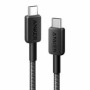 Cablu alimentare si date Anker, USB Type-C (T) la USB Type-C (T), 0.9m rata transfer 480 Mbps, 60W, invelis nylon, braided, negru, 