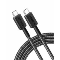 Cablu alimentare si date Anker, USB Type-C (T) la USB Type-C (T), 1.8m rata transfer 480 Mbps, 60W, invelis nylon, braided, negru, 