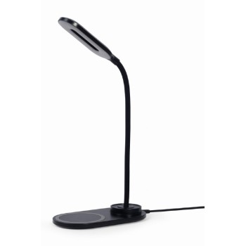 LAMPA BIROU LED Gembird, incarcare wireless,  putere 10W, temperatura culoare 2893k-7072k, cablu 1.5m, negru 