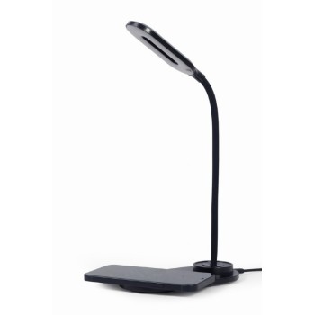 LAMPA BIROU LED Gembird, incarcare wireless,  putere 10W, temperatura culoare 2893k-7072k, cablu 1.5m, negru 