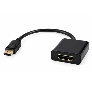 CABLU video SPACER, adaptor DisplayPort (T) la HDMI (M), FullHD (1980+1080) la 60Hz, 0.10m, negru, 