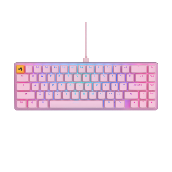 Glorious PC Gaming Race Tastatura mecanica gaming RGB GMMK 2 Compact, Fox Linear Switches, USB-C, US layout, Roz 