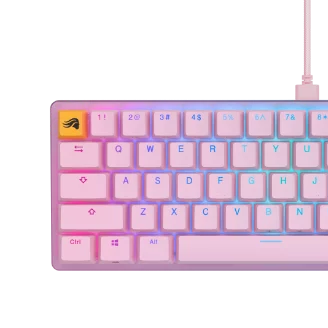 Glorious PC Gaming Race Tastatura mecanica gaming RGB GMMK 2 Compact, Fox Linear Switches, USB-C, US layout, Roz 