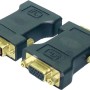 ADAPTOR video LOGILINK, DVI-I DL (T) la VGA (M), conectori auriti, negru, 