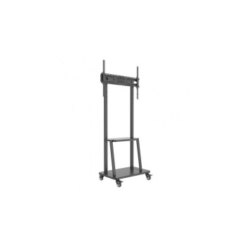 Stand TV mobil pe roti, raft pentru dispozitive multimedia, 32 - 70 inch, reglabil, negru, Techly, ICA-TR3390 