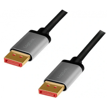 CABLU video LOGILINK, DisplayPort (T) la DisplayPort (T), 3m, conectori auriti, rezolutie maxima 8K (7680 x 4320) la 60 Hz, negru, 