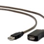 CABLU USB GEMBIRD prelungitor, USB 2.0 (T) la USB 2.0 (M), 5m, activ (permite folosirea unui cablu USB lung), black 