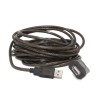 CABLU USB GEMBIRD prelungitor, USB 2.0 (T) la USB 2.0 (M), 5m, activ (permite folosirea unui cablu USB lung), black 
