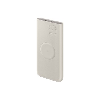 Baterie externa 2 x USB Type C, 10000 mAh, 25W, Wireless Bej 