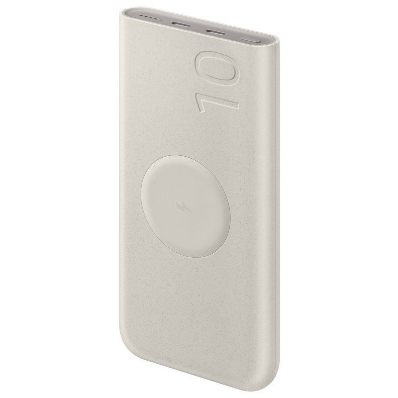 Baterie externa 2 x USB Type C, 10000 mAh, 25W, Wireless Bej 