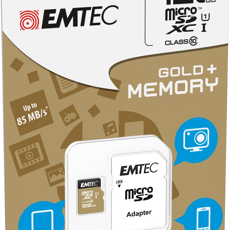 Card memorie Gold Elite 128 GB microSDHC, Memory Card (Class 10 UHS-I (D1)) 