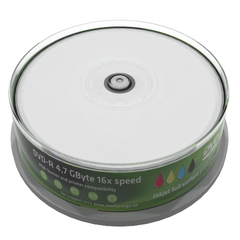 MediaRange DVD-R 16x Print Cake25 