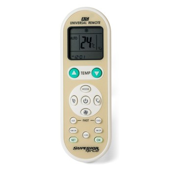 TELECOMANDA UNIVERSALA Superior, compatibila cu majoritatea modelelor de aer conditionat aflate pe piata, display luminat, bateriile (2 x AAA) nu sunt incluse, alb 