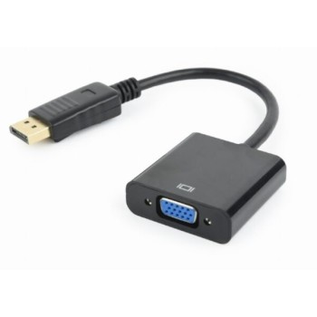 Adaptor video Spacer DisplayPort (T) la VGA (M), 10cm, rezolutie maxima Full HD (1920 x 1080) la 60Hz, negru, 