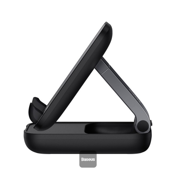 SUPORT Telefon Baseus Seashell Series Folding, pt. SmartPhone, pentru birou, negru 