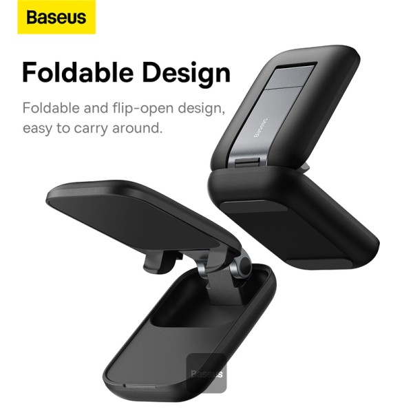 SUPORT Telefon Baseus Seashell Series Folding, pt. SmartPhone, pentru birou, negru 
