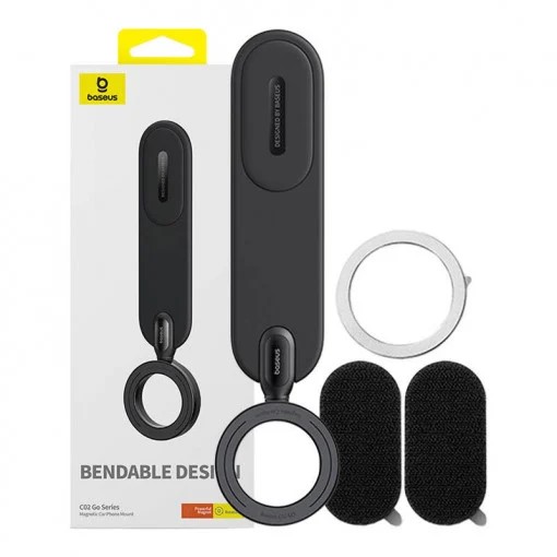 SUPORT AUTO Baseus C02 Go Series Magnetic pt. SmartPhone, fixare parbriz sau bord prin lipire, negru 
