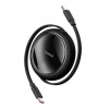 CABLU alimentare si date Baseus Free2Pull Mini, Fast Charging Data Cable pt. smartphone, retractabil, USB Type-C la USB Type-C 60W, 1m, negru 