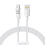 CABLU alimentare si date Baseus Gem, Fast Charging Data Cable pt. smartphone, USB la USB Type-C 100W, 1m, alb 