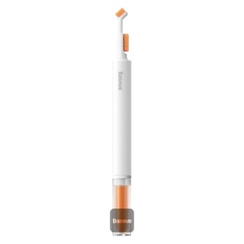 PERIE CURATARE Baseus, design retractabil, doua capete curatare si burete, perfecta pentru casti TWS, mouse, tastatura etc., alb 