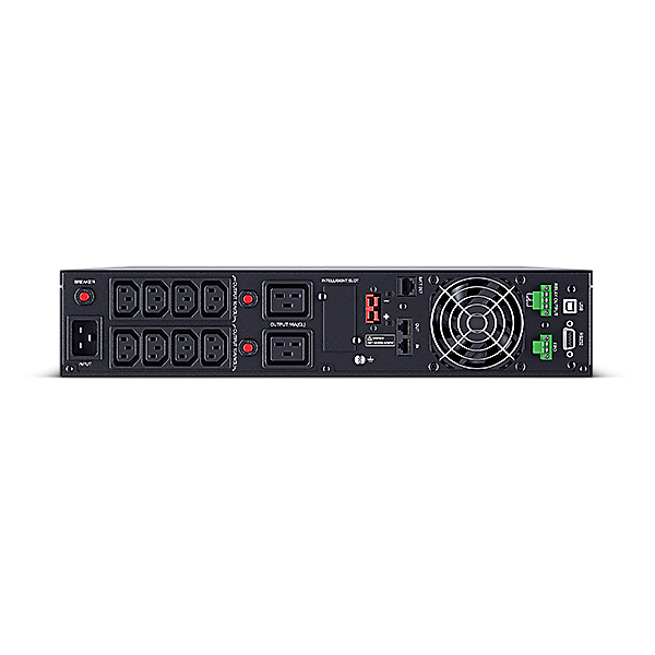 UPS CYBER POWER Online dubla conversie cu sin. pura, cu management, Rack 2U, LCD, 3000VA/2700W, 10x IEC, baterie 6x 12V/9Ah, incarcare pana la 4h, USB, 2x RJ45, RS232, slot SNMP, APFC, LCD col, EPO, tehn. GreenP, 