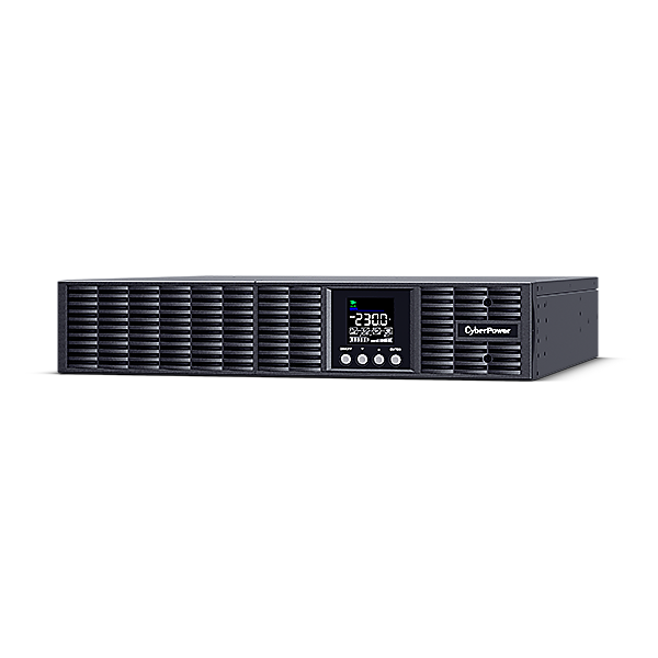 UPS CYBER POWER Online dubla conversie cu sin. pura, cu management, Rack 2U, LCD, 3000VA/2700W, 10x IEC, baterie 6x 12V/9Ah, incarcare pana la 4h, USB, 2x RJ45, RS232, slot SNMP, APFC, LCD col, EPO, tehn. GreenP, 