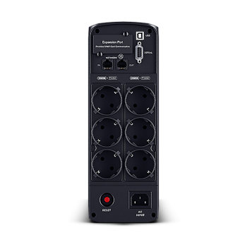 UPS CYBER POWER Line Int. cu sin. pura, cu management, Tower, LCD, 1350VA/810W, AVR, 6x Schuko, baterie 2x 12V/7Ah, incarcare pana la 8h, USB, incarcare USB-A/USB-C, 2x RJ45, RS232, slot SNMP, APFC, GreenPower, 