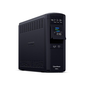 UPS CYBER POWER Line Int. cu sin. pura, cu management, Tower, LCD, 1600VA/1000W, AVR, 6x Schuko, baterie 2x 12V/9Ah, incarcare pana la 8h, USB, incarcare USB-A/USB-C, 2x RJ45, RS232, slot SNMP, APFC, GreenPower, 