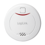 DETECTOR de fum LOGILINK, montare tavan/ perete, alarma 85 dB, buton test, baterie 3V, VdS, alb 
