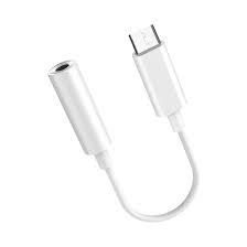 CABLU adaptor audio smartphone Apple, USB Type-C (T) la Jack 3.5 mm (M), cauciuc, lungime 0.1 m, alb, 