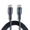 CABLU alimentare si date SPACER, pt. smartphone, USB Type-C (T) la USB Type-C(T), PVC, ambalaj punga, 1.8m, negru 
