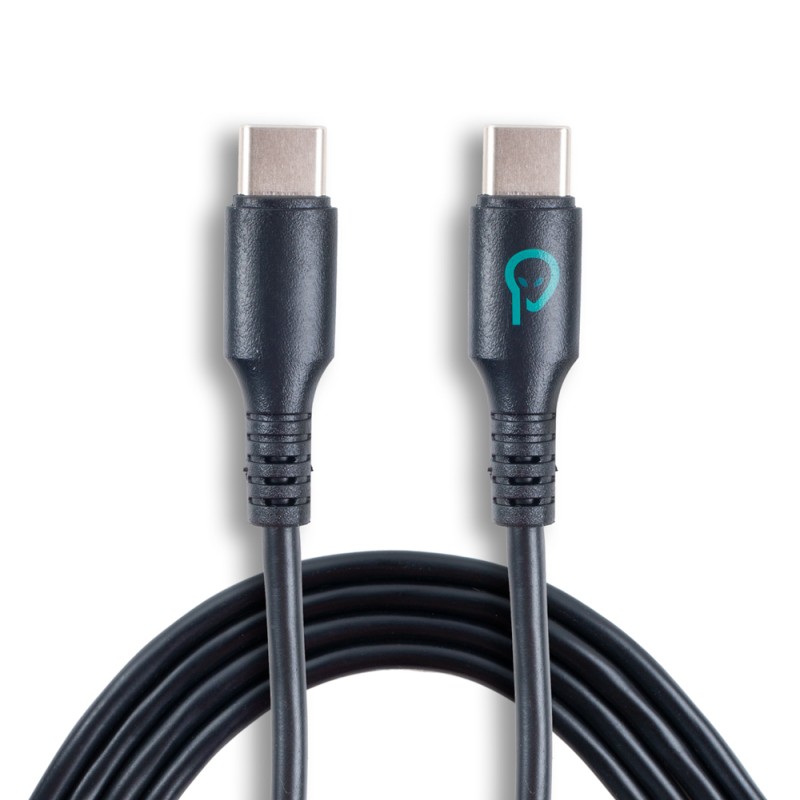 CABLU alimentare si date SPACER, pt. smartphone, USB Type-C (T) la USB Type-C(T), PVC, ambalaj punga, 1.8m, negru 