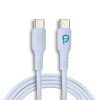 CABLU alimentare si date SPACER, pt. smartphone, USB Type-C (T) la USB Type-C(T), PVC, ambalaj punga, 1.8m, alb 
