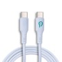 CABLU alimentare si date SPACER, pt. smartphone, USB Type-C (T) la USB Type-C(T), PVC, ambalaj punga, 1.8m, alb 