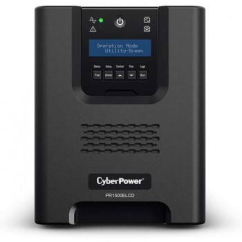 UPS CYBER POWER Online dubla conversie cu sin. pura, cu management, Tower, LCD, 1500VA/1350W, 2x Schuko, 2x IEC, baterie 4x 12V/7Ah, incarcare pana la 4h, USB, RS232, slot SNMP, APFC, LCD col, EPO, tehn. GreenP, 