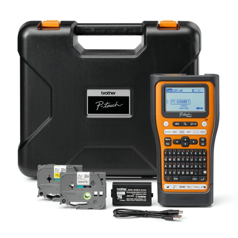 Imprimanta Direct Termic BROTHER 180dpi PT-E560BTVP, Viteza de tiparire: 30mm/s, Latime maxima de imprimare: 24mm|Conectiv: USB|WIFI, Imprimare Cod de bare:DA (Timbru verde 3.5 RON) 