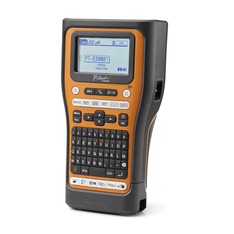 Imprimanta Transfer Termic BROTHER 180dpi PT-E560BTSP, Viteza de tiparire: 30mm/s, Latime maxima de imprimare: 24mm|Conectiv: mini-USB|WIFI, Imp Cod de bare:DA, (Timbru verde 3.5 RON) 