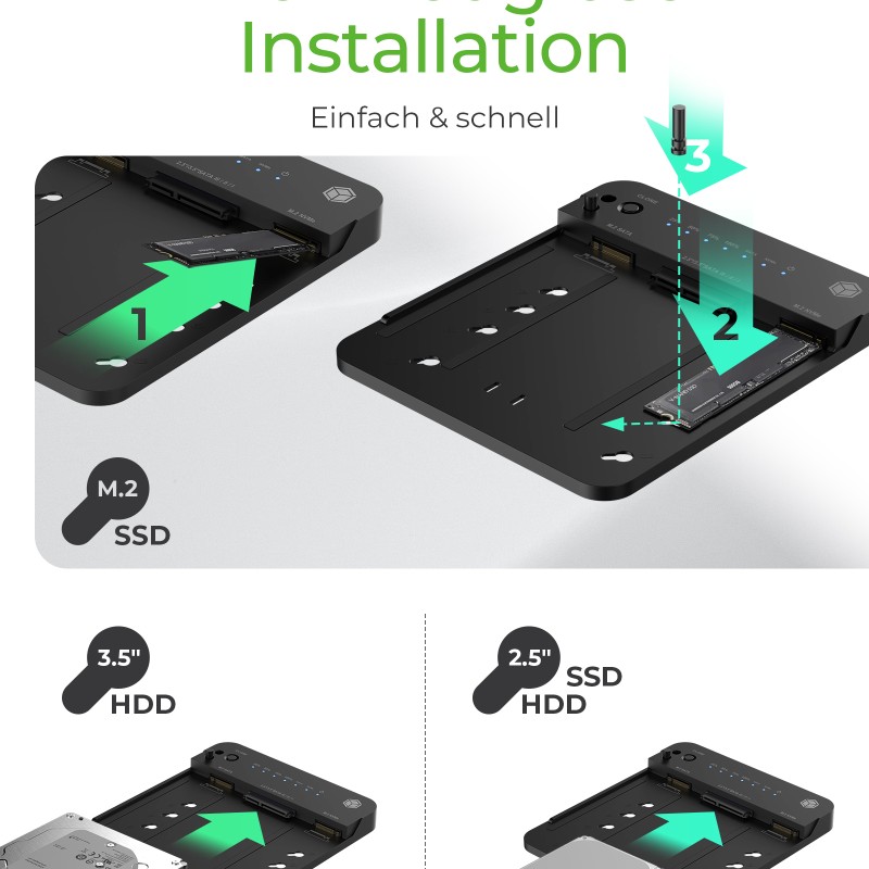DOCKING STATION Icy Box, pentru clonat de la HDD/SSD 2.5