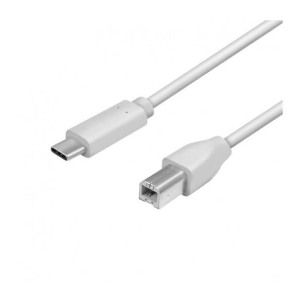 CABLU USB LOGILINK pt. imprimanta, USB 2.0 Type-C (T) la USB 2.0 Type-B (T), 2m, 2 x ecranare, conectori auriti, gri, 