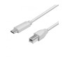 CABLU USB LOGILINK pt. imprimanta, USB 2.0 Type-C (T) la USB 2.0 Type-B (T), 2m, 2 x ecranare, conectori auriti, gri, 