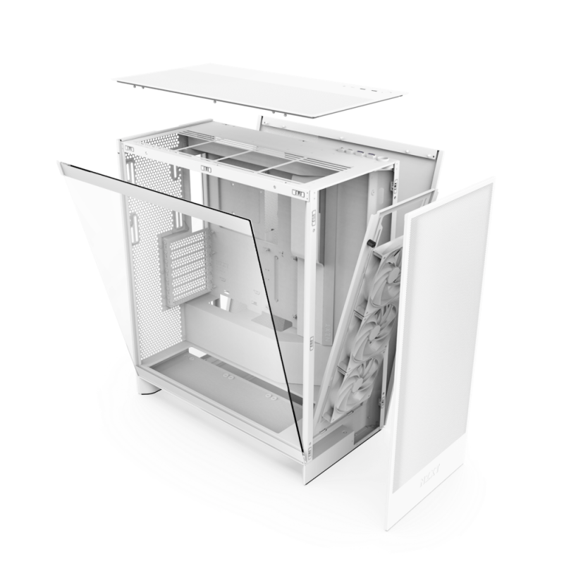 Carcasa NZXT H7 Flow (2024), Mid-Tower, ATX, Alb 