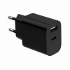 ALIMENTATOR retea 220V GEMBIRD, universal, 1 x USB Type-C 2.4A , 1 x USB-A maxim 2.4A, negru, 