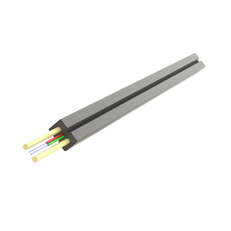 Rola fibra optica 2 fibre flat drop SM, 2000m, 100N, intarziere la flacara, protectie apa, LSZH, int/ext - SAMM 
