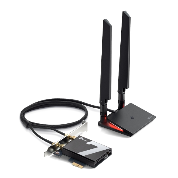 ADAPTOR RETEA TP-LINK, BE9300 Wi-Fi 7 Bluetooth 5.4 PCIe Adapter, 9300 Mbps, WI-FI 7 si Bluetooth 5.4, antena externa x 2, 