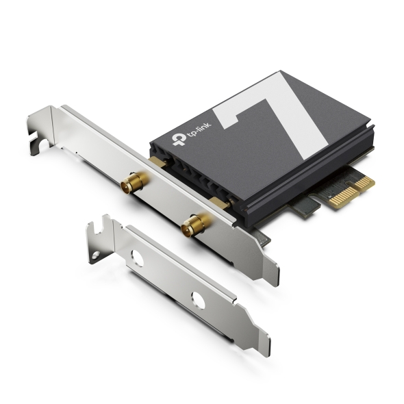 ADAPTOR RETEA TP-LINK, BE9300 Wi-Fi 7 Bluetooth 5.4 PCIe Adapter, 9300 Mbps, WI-FI 7 si Bluetooth 5.4, antena externa x 2, 