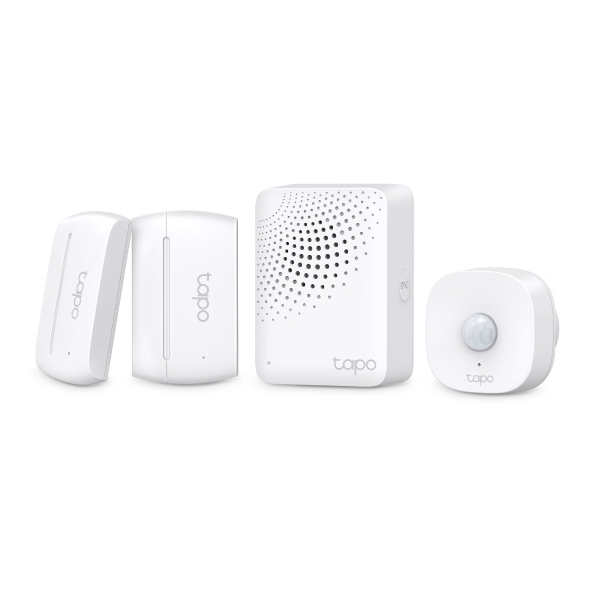 KIT SENZORI TP-Link, include 1 x HUB Tapo H100, 1 x senzor miscare Tapo T100, 2 x senzor de contact Tapo T110, 