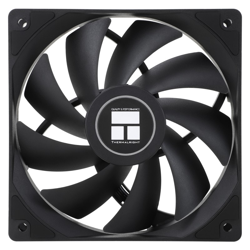 Ventilator Thermalright, 120mm, 1550 rpm, S-FDB Bearing, 66,17 cfm, fara LED, 4pin PWM, negru, 