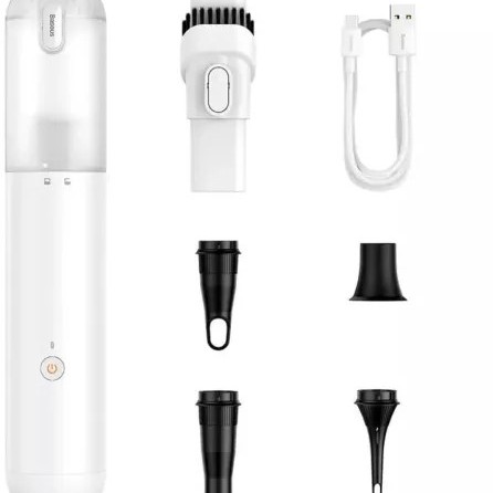 ASPIRATOR de mana Baseus A3 Lite, putere aspirare 12000pa, suporta incarcare QC3.0, filtru HEPA, acumulator 6000mAh cablu inclus Type-C la USB, alb 