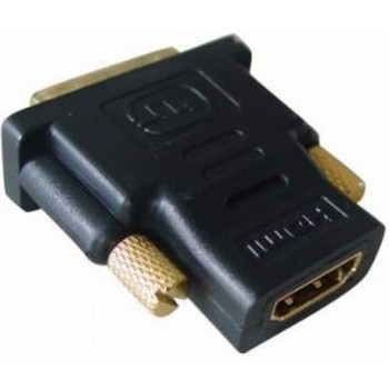 ADAPTOR video GEMBIRD, DVI-D SL (T) la HDMI (M), conectori auriti, black, 